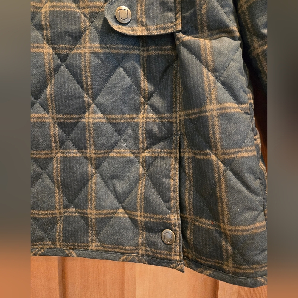 Eddie Bauer Sport Shop Plaid Quilted Jacket. Ladies Size S - Picture 7 of 10